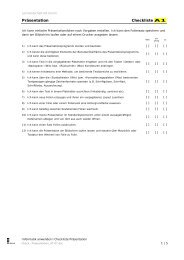 Präsentation Checkliste A 1 - EB Zürich