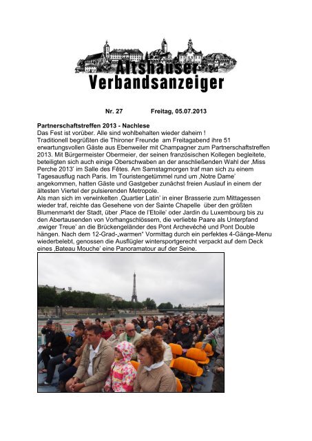 Verbandsanzeiger Teilbereich Ebenweiler Nr. 27-2013