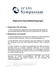 Allgemeine Geschäftsbedingungen - EBS Symposium