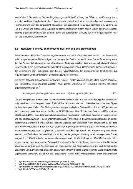 Regulatorische Behandlung des Kreditrisikos von Unternehmen ...