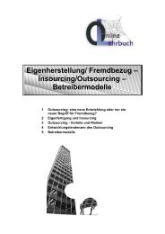 Eigenherstellung/ Fremdbezug – Insourcing/Outsourcing ...