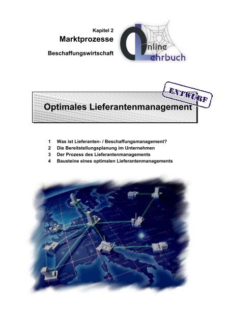 Optimales Lieferantenmanagement