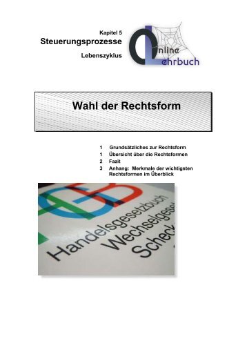 Wahl der Rechtsform