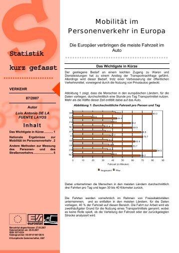 Mobilität im Personenverkehr in Europa - Statistisches Bundesamt ...