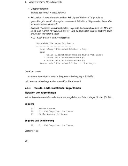 Algorithmen und Datenstrukturen Vorlesungsskript WS/SS 99-00