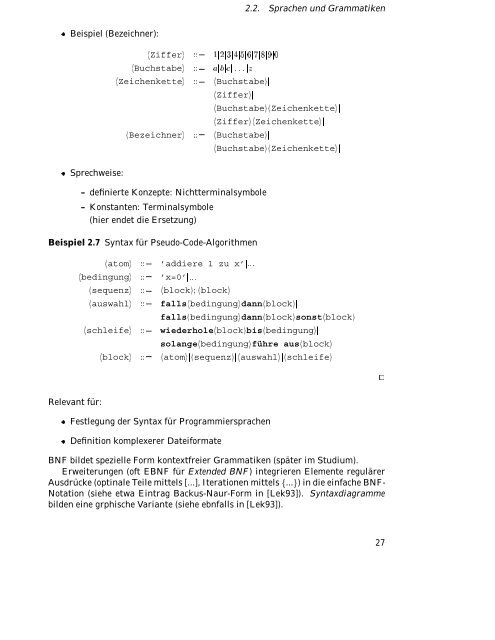 Algorithmen und Datenstrukturen Vorlesungsskript WS/SS 99-00