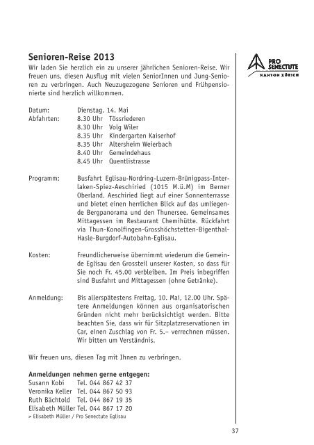 mitteilungen 5/13 - Gemeinde Eglisau