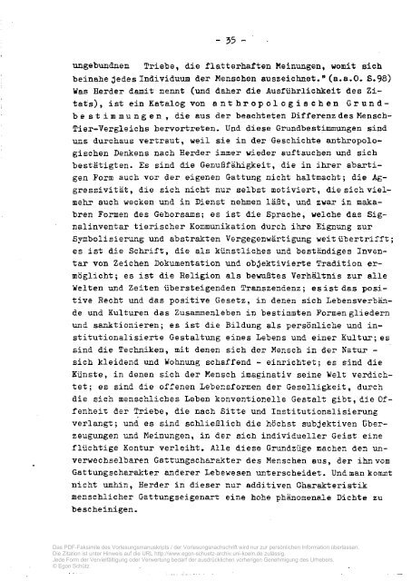 PDF-Datei: Pädagogische Anthropologie - Egon Schütz Archiv