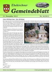 Gemeindeblatt - Ehekirchen