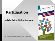 Partizipation und die Zukunft des Sozialen