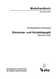 Modulhandbuch Elementar- und Hortpädagogik - Evangelische ...