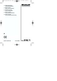 Anleitung FSG 518-1 SPK 4 - Einhell-UNICORE sro