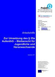 Arbeitshilfe Zur Umsetzung des § 25a AufenthG – Bleiberecht für ...