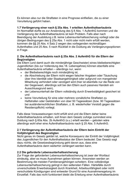 Arbeitshilfe Zur Umsetzung des § 25a AufenthG – Bleiberecht für ...