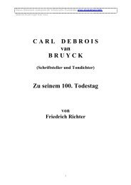 Carl Debrois van Bruyck - Eisenstraße