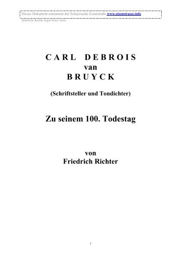 Carl Debrois van Bruyck - Eisenstraße