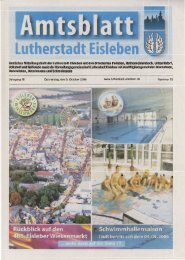 Amtliches Mitteilungsblatt der Lutherstadt Eisleben mit den ...