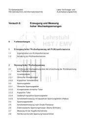 Erzeugung und Messung hoher Wechselspannungen - Fachbereich ...