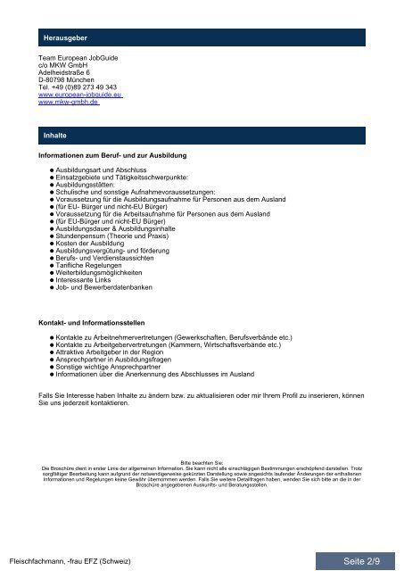 Arbeits- und Berufsinformationen - European JobGuide