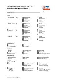 Checkliste Wanderfahrt - Erster Kieler Ruder-Club von 1862 e. V.