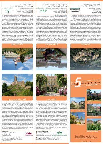 5fünf ohnegleichen - Sächsische Schweiz und Elbsandsteingebirge