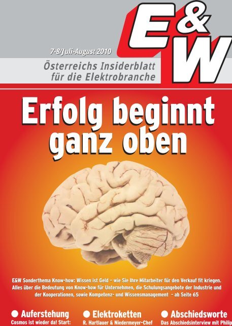 Österreichs Insiderblatt für die Elektrobranche 7-8/Juli-August ... -  E&amp;W