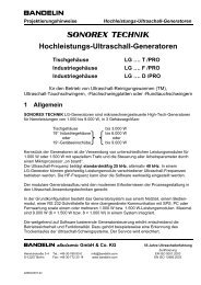 Projektierungshinweise für Hochleistungs-Ultraschall-Generatoren