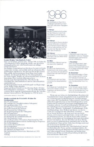 Festakt 50 Jahre Vaterländische Union Inhaltsverzeichnis der ...