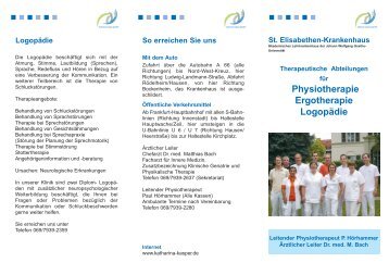 der Flyer zur Therapeutischen Abteilung - St. Elisabethen ...