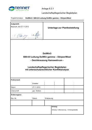 8.3.1 Landschaftspflegerischer Begleitplan (LBP) - Stadt Emden