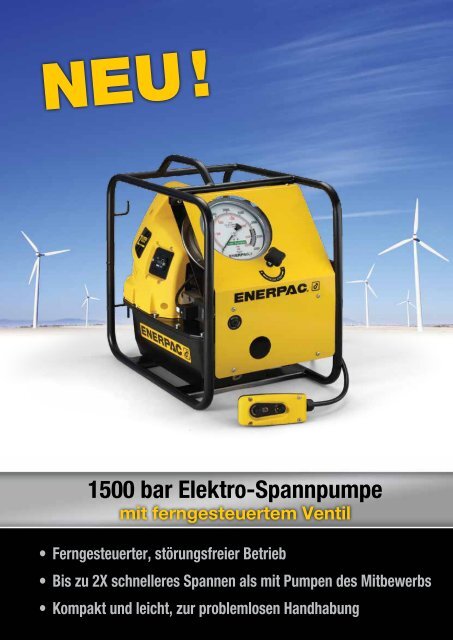1500 bar Elektro-Spannpumpe - Enerpac