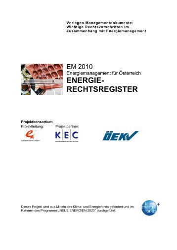 Energie-Rechtsregister - Österreichische Energieagentur