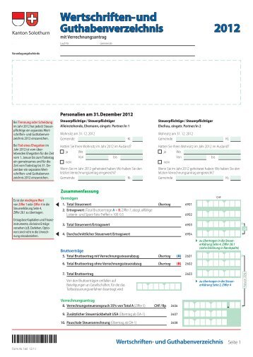 Wertschriften- und 2012 - English Forum Switzerland