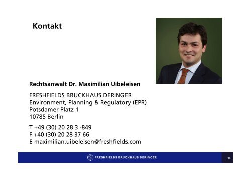 Dr. Maximilian Uibeleisen, LL.M., Freshfields Bruckhaus Deringer