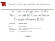 Technische Vorgaben für die Photovoltaik §6 Erneuerbare ...