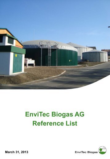 list of references. - EnviTec Biogas