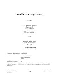 Anschlussnutzungsvertrag (PDF, 17 KB) - E.ON Westfalen Weser