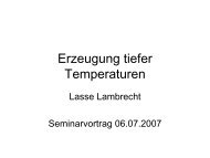 Tiefe Temperaturen