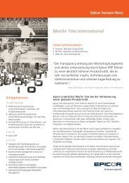 Martin Yale International - Epicor
