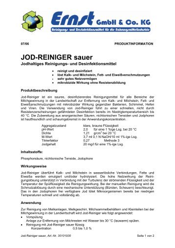 JOD-REINIGER sauer - Ernst GmbH & Co. KG