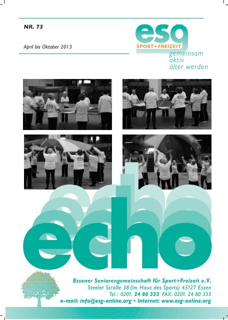 Echo 73 - Essener Seniorengemeinschaft eV