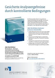 Gesicherte Analyseergebnisse durch kontrollierte Bedingungen