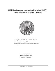 QCD background studies for inclusive SUSY ... - Lehrstuhl Schaile