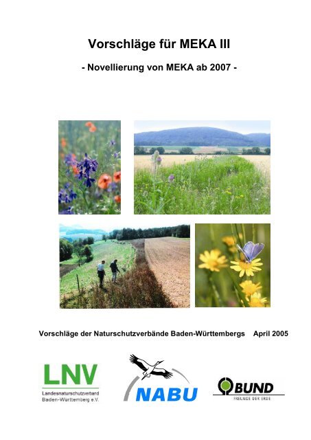 Vorschläge für MEKA III - EU-Förderung des Naturschutzes 2007 bis ...