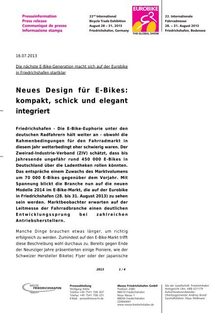 Pressebericht PDF - Eurobike