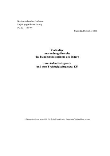 vorläufigen Anwendungshinweisen des Bundesministerium des ...