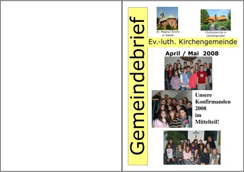 Gemeindebrief April/Mai 2008 - Ev.-lt. Kirchengemeinde Sande