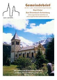 Gemeindebrief Juni - Juli 2013 - Ev. luth. Kirchgemeinde Bad Elster