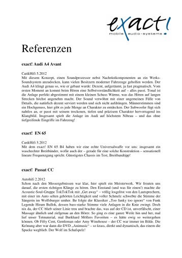 Referenzen - Exact