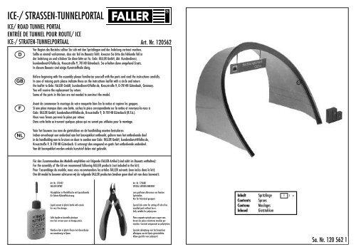 ICE-/ STRASSEN-TUNNELPORTAL - Faller